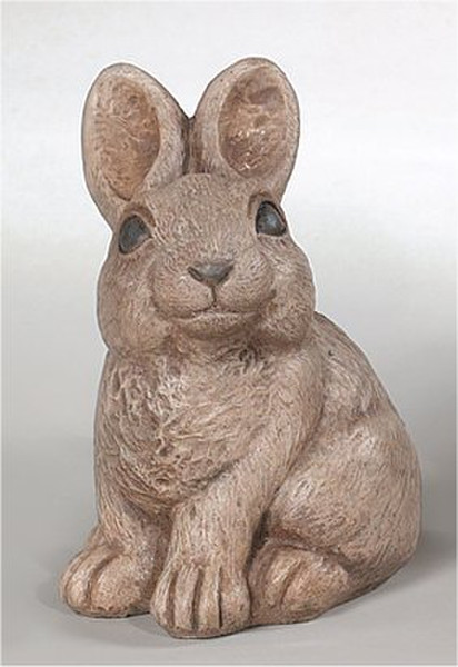 Happy Rabbit Cement Statue whimsical design of garden statuary
